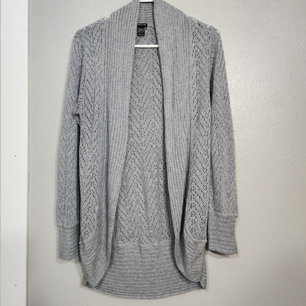 Maurice's Cardigan Women's Size Large Gray‎ Lightweight Open